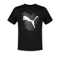 T-Shirt Sportiva Puma Uomo Graphics Cat Nero Puma  Angolo dello Sport
