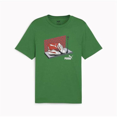 T-shirt Sportiva PUMA Uomo GRAPHICS SNEAKER BOX Verde
