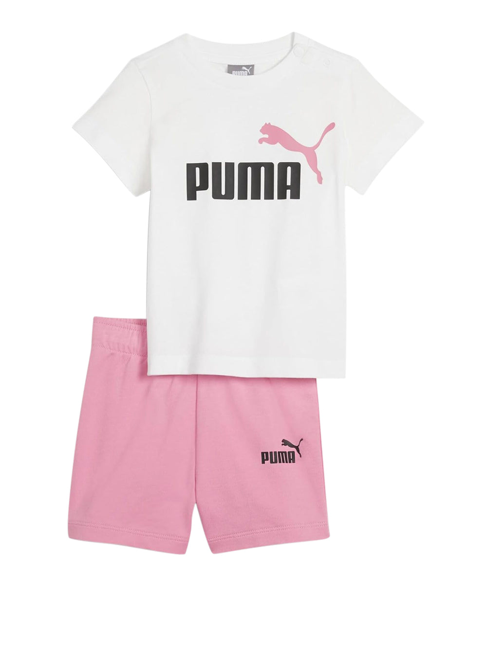 Completo Puma Youth Unisex Minicats Tee & Shorts Rosa Puma  Angolo dello Sport