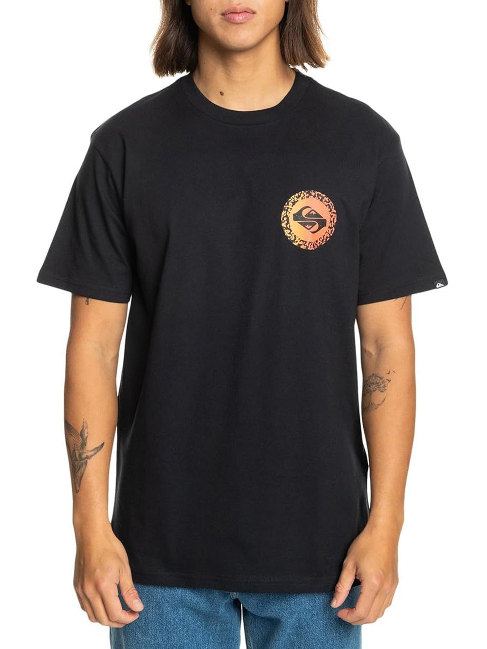 T-Shirt Quicksilver Uomo Long Fade Nero Quicksilver  Angolo dello Sport