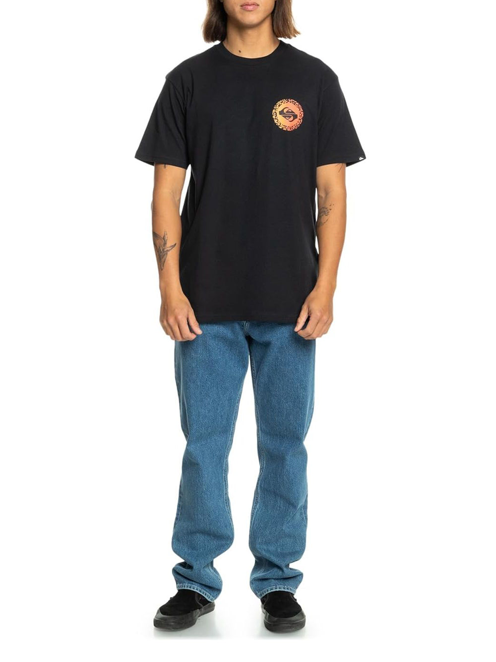 T-Shirt Quicksilver Uomo Long Fade Nero Quicksilver  Angolo dello Sport