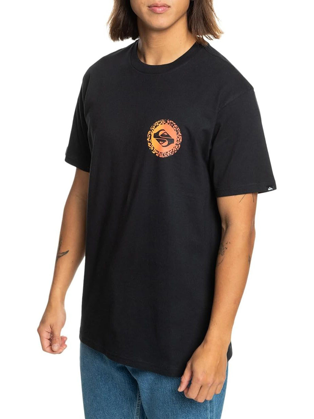 T-Shirt Quicksilver Uomo Long Fade Nero Quicksilver  Angolo dello Sport