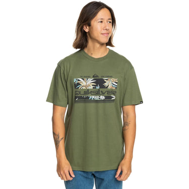 T-shirt QUICKSILVER Uomo TROPICAL RAINBOW Verde