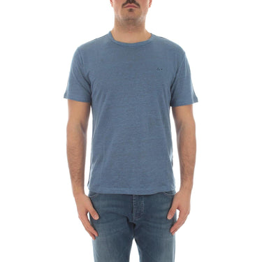 T-shirt SUN 68 Uomo LINEN SOLID Blu