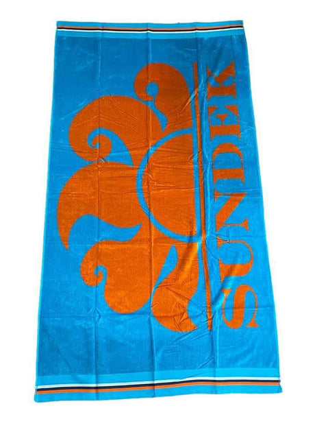Telo Mare Sundek Unisex Classic Logo Blu Sundek  Angolo dello Sport