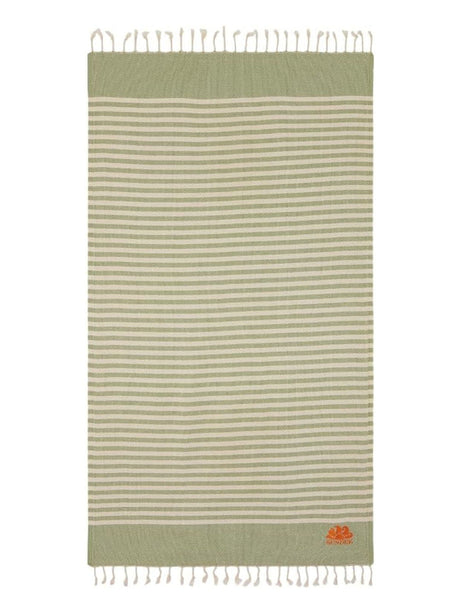 Telo Mare Sundek Unisex Parana Jacquard Honeycomb Fouta Verde Sundek  Angolo dello Sport