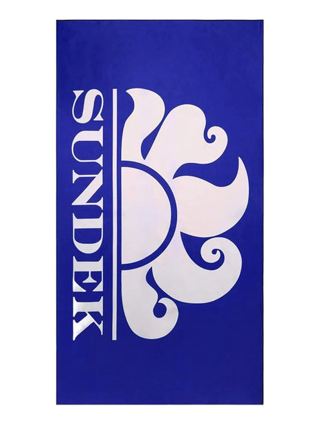Telo Mare Sundek Unisex Jin Recycled Microfiber Blu Sundek  Angolo dello Sport