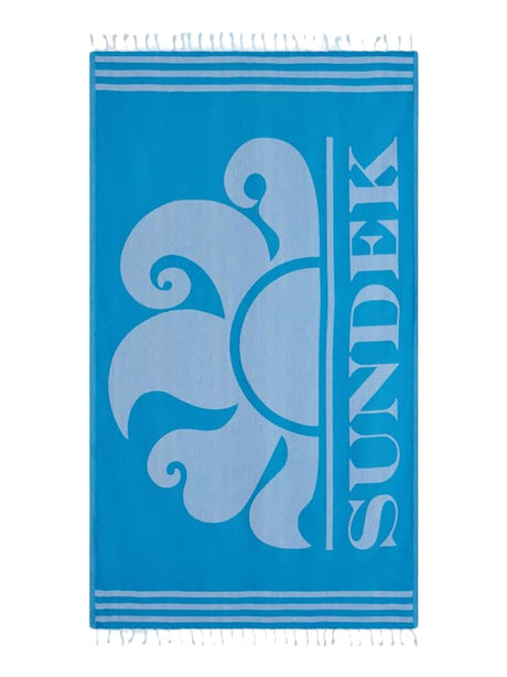 Telo Mare Sundek Unisex Key Jacquard Fouta Celeste Sundek  Angolo dello Sport