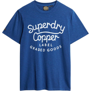 T-shirt SUPERDRY Uomo COPPER LABEL SCRIPT Blu