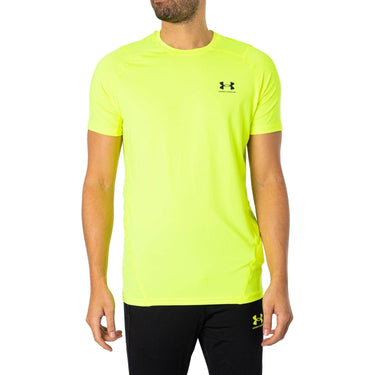 T-shirt Sportiva UNDER ARMOUR Uomo UA HG FITTED Limone