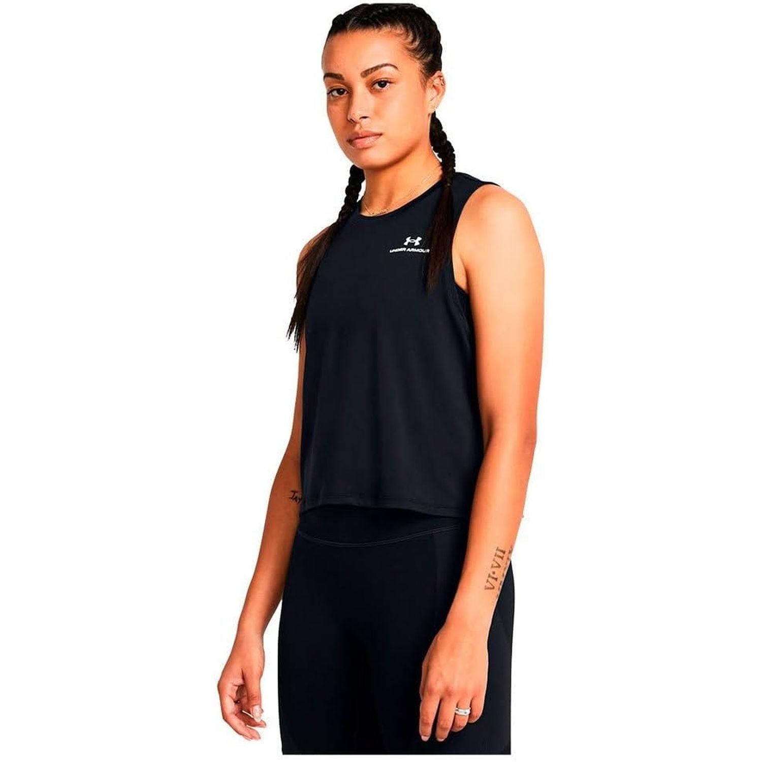 Canottiera Sportiva UNDER ARMOUR Donna RUSH ENERGY CROP Nero