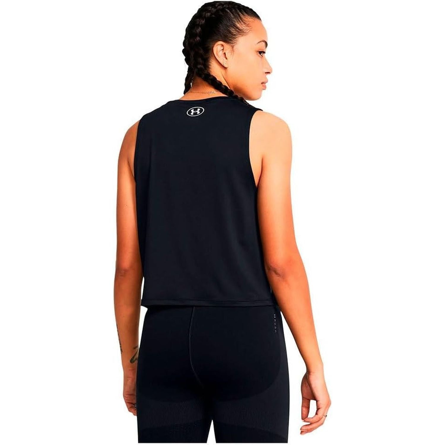 Canottiera Sportiva UNDER ARMOUR Donna RUSH ENERGY CROP Nero