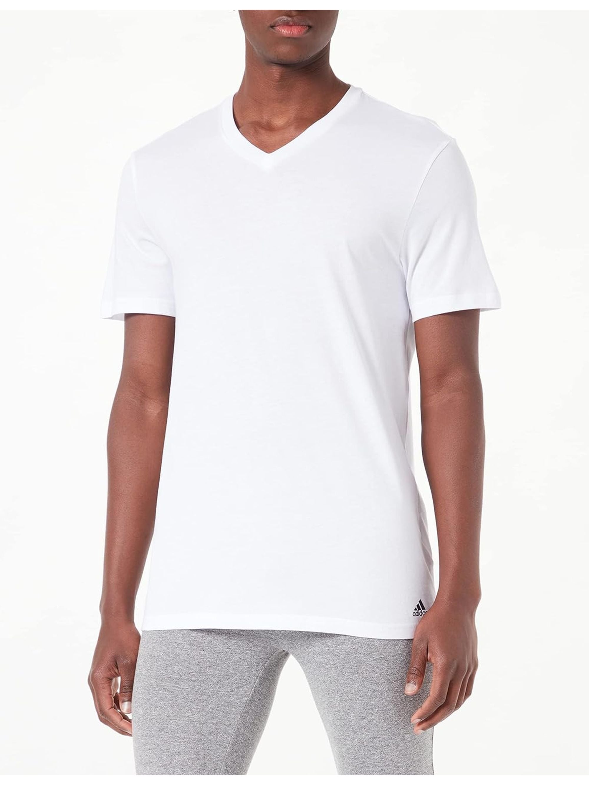 T-shirt ADIDAS Uomo ACRC - 3PK V NECK T-SHIRT Bianco