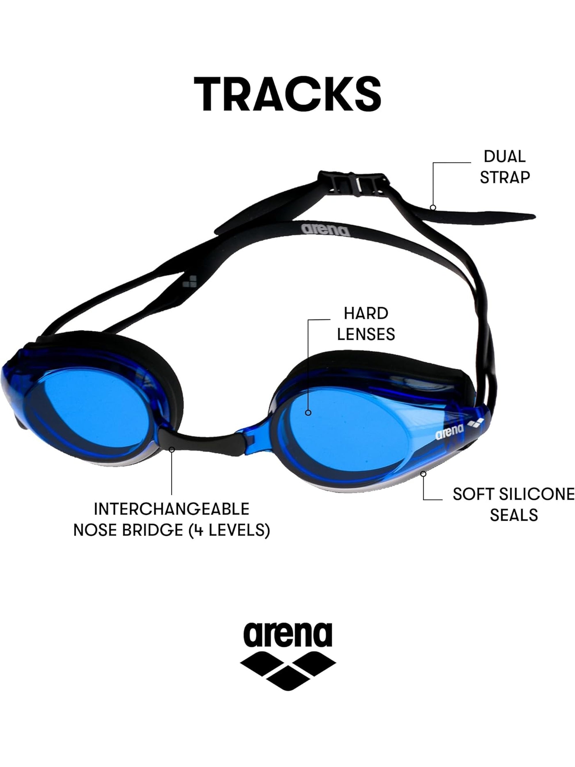 Occhiali - Occhialini ARENA Unisex tracks Blu