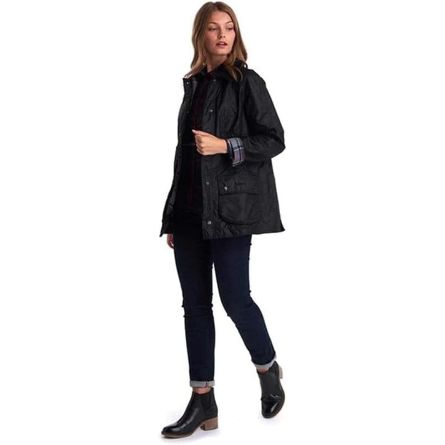 Giubbotto BARBOUR Donna beadnell wax Nero