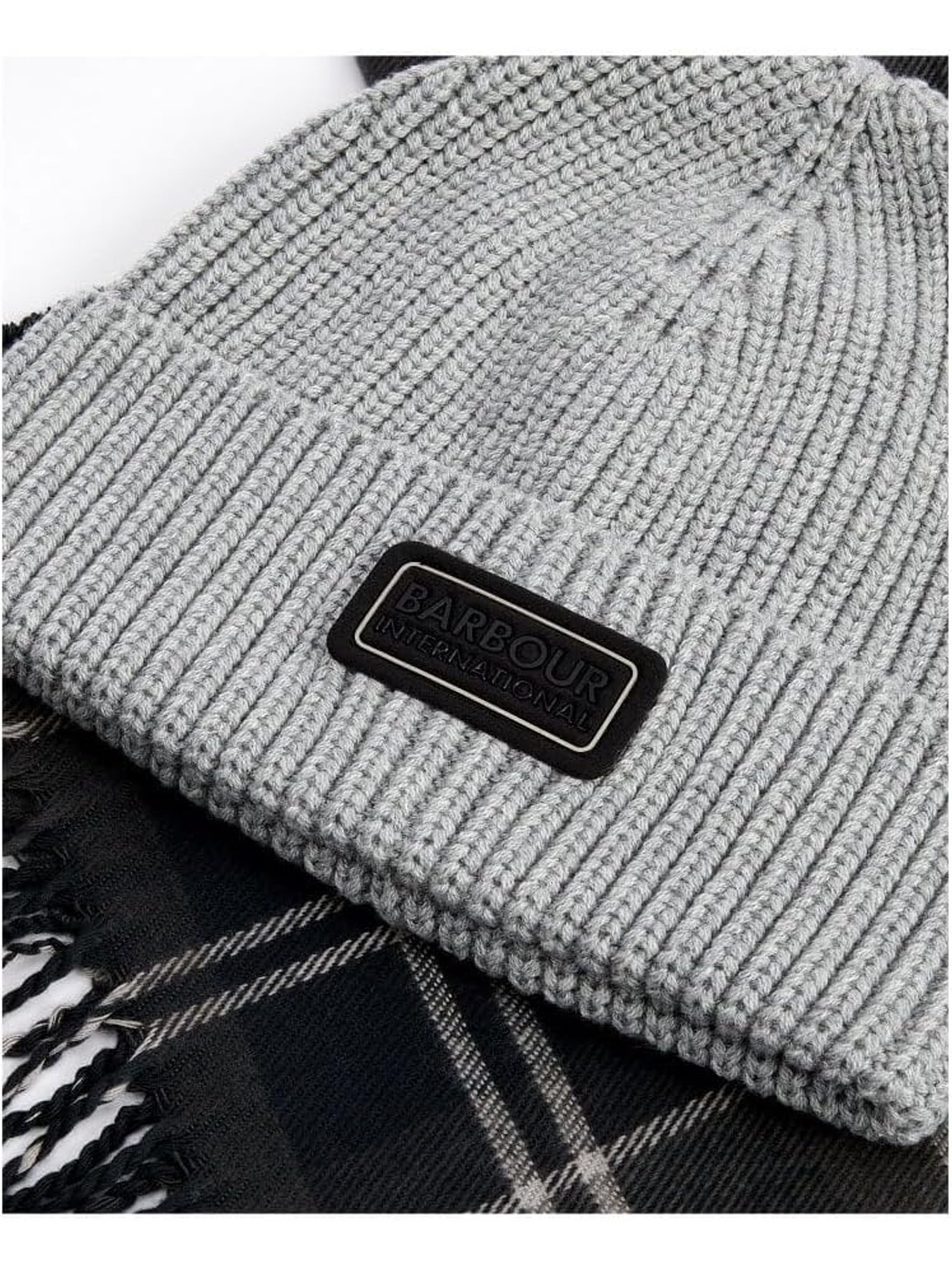 Completo BARBOUR Uomo sweeper beanie & scarf Grigio