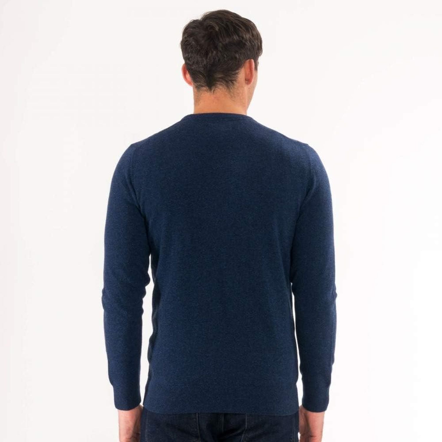 Pullover BARBOUR Uomo essential l/wool crew Blu