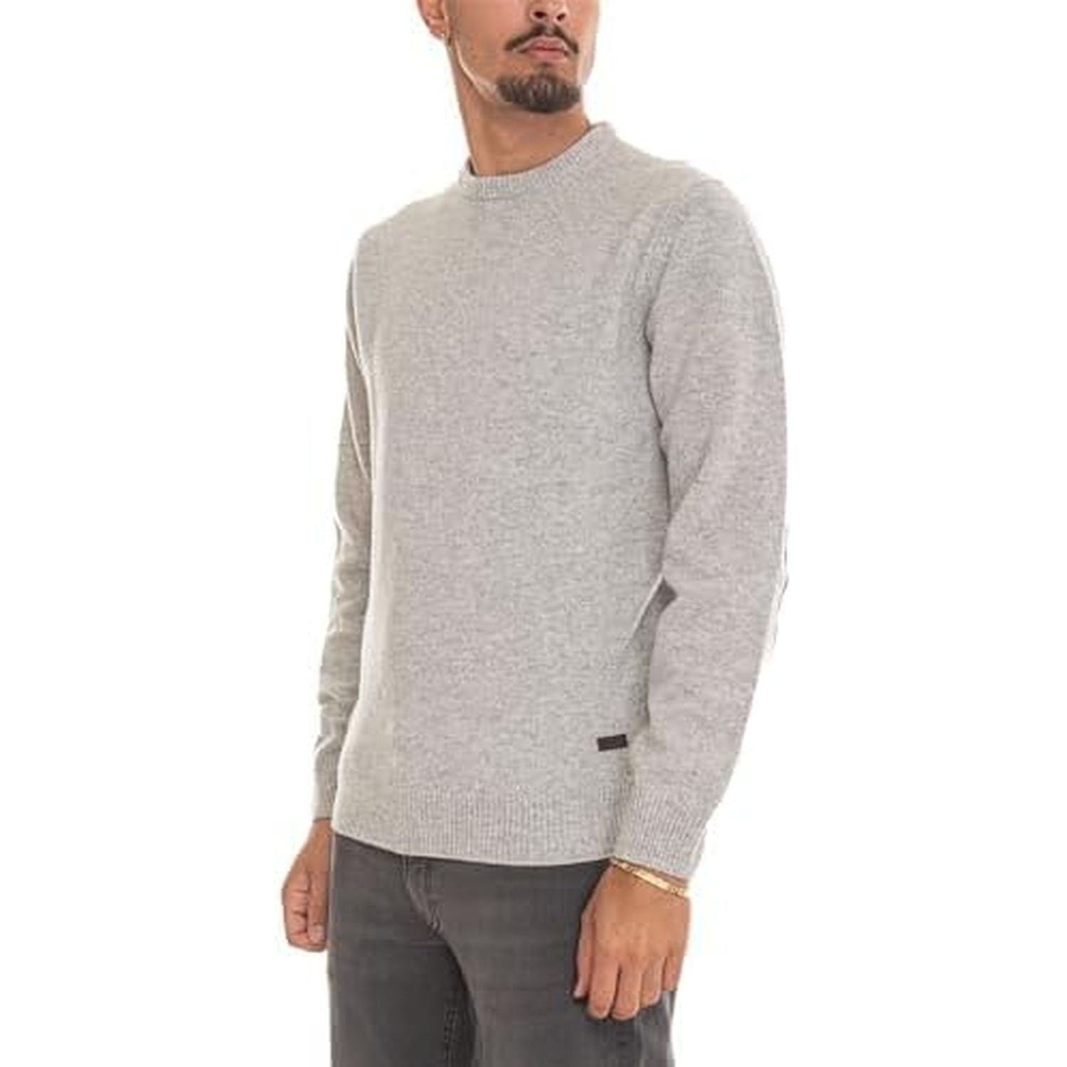 Pullover BARBOUR Uomo essential patch crew Grigio