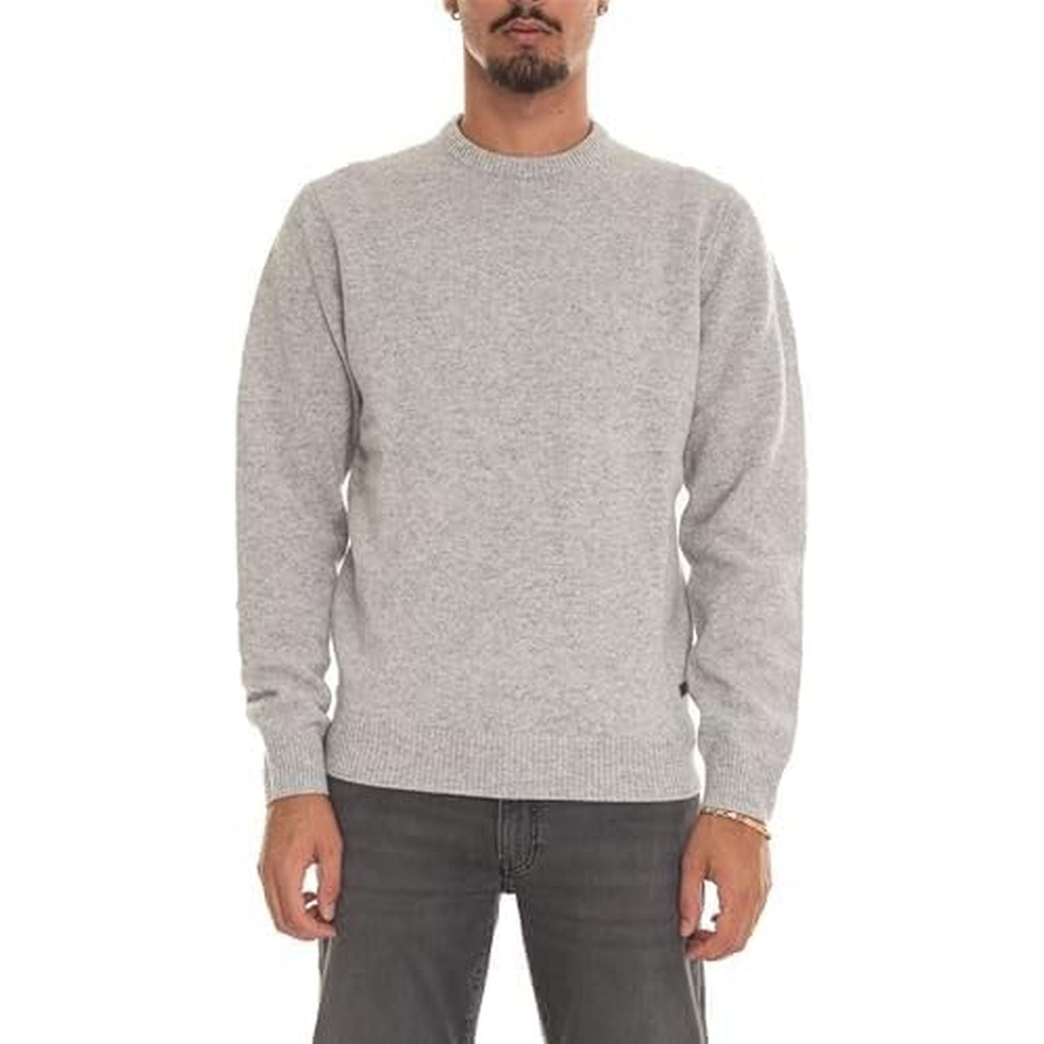 Pullover BARBOUR Uomo essential patch crew Grigio