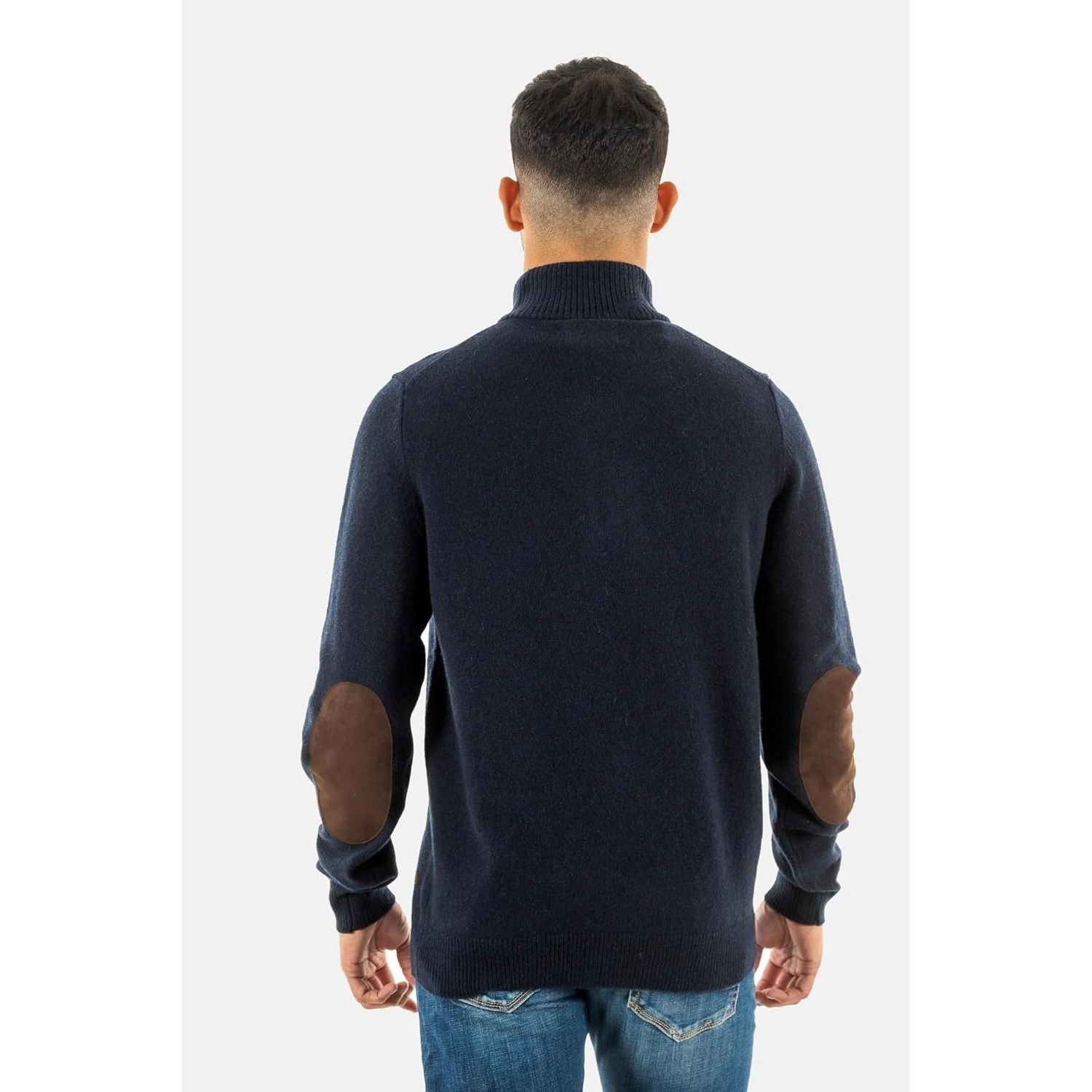 Pullover BARBOUR Uomo essential patch halp zip Navy