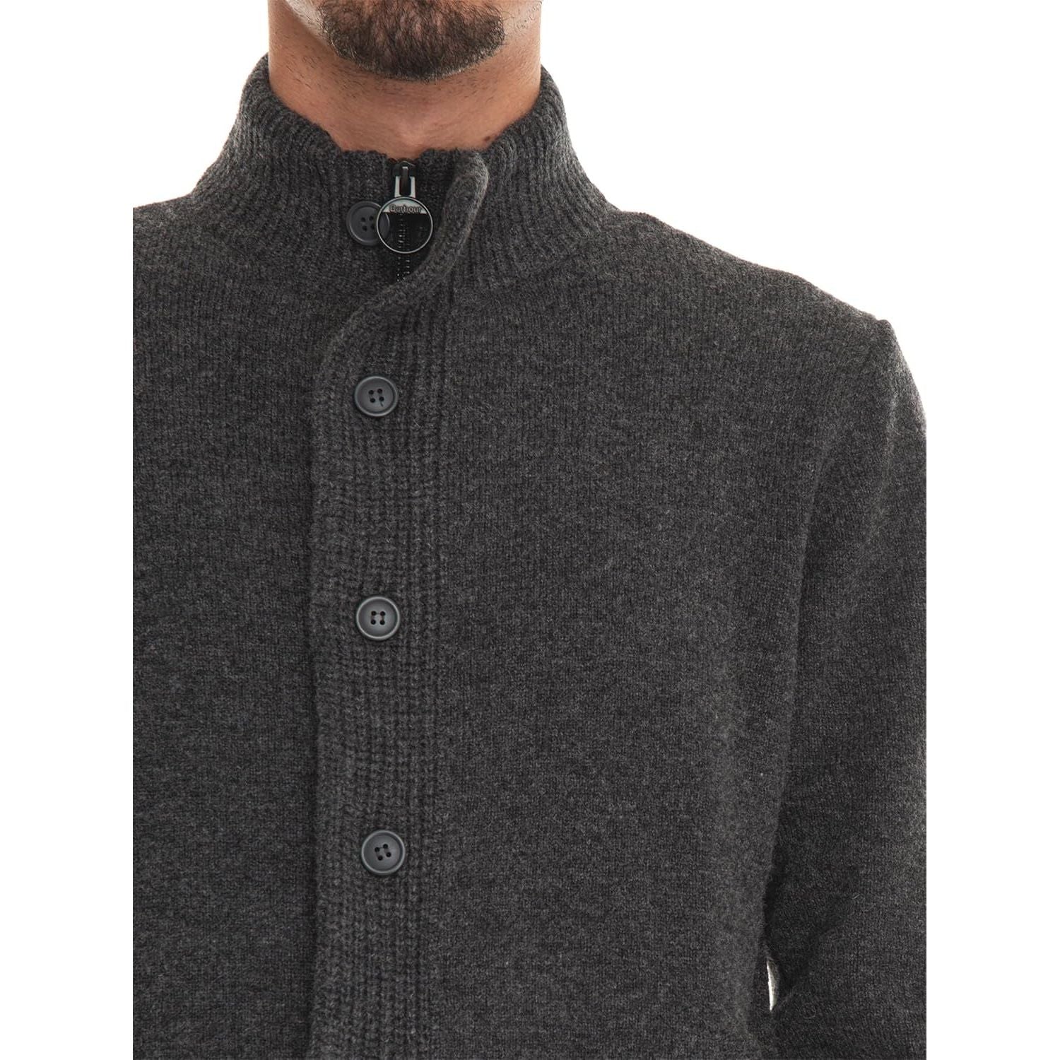 Pullover BARBOUR Uomo essential patch zip Grigio