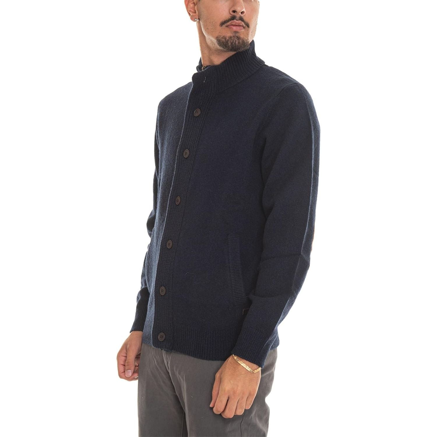 Pullover BARBOUR Uomo essential patch zip Navy