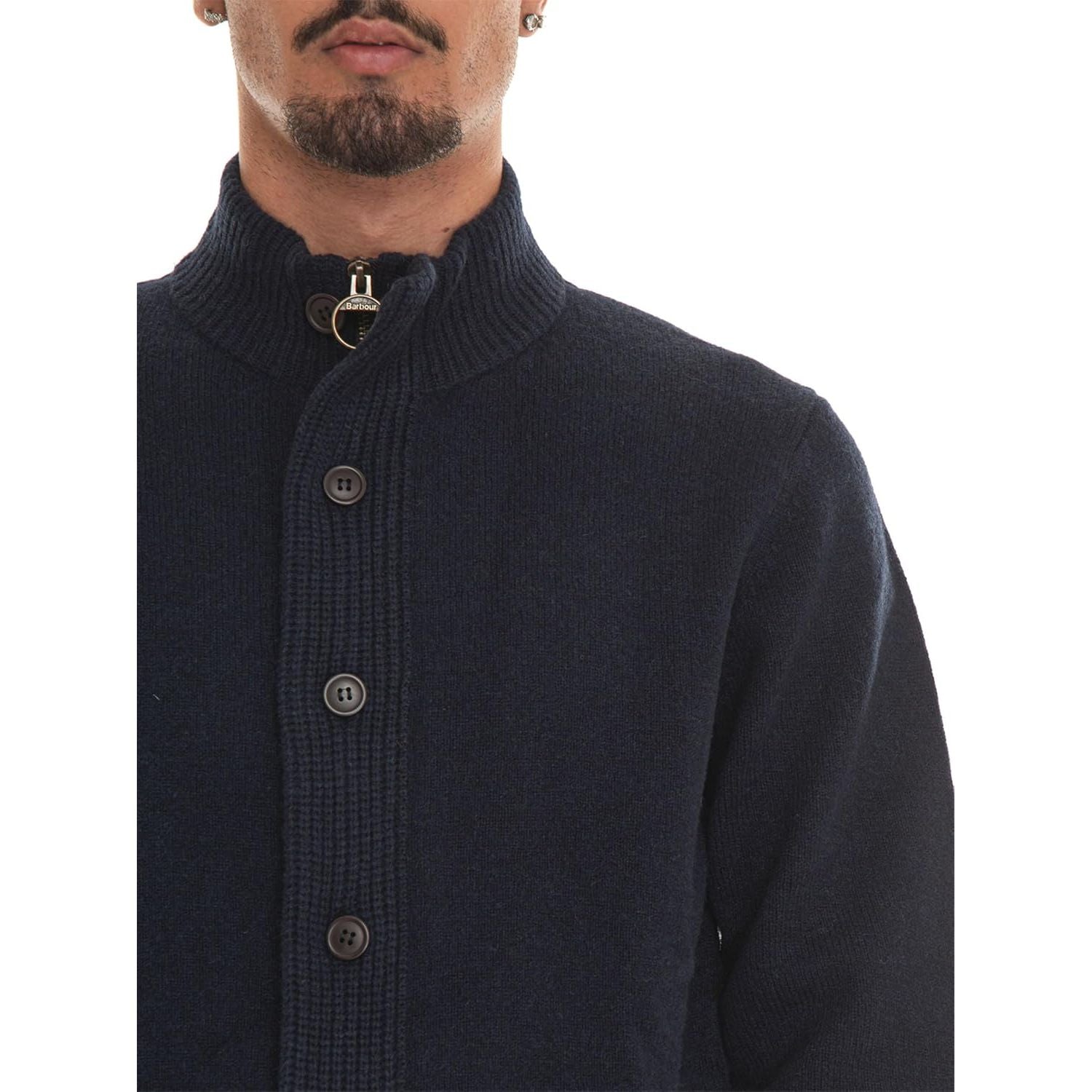 Pullover BARBOUR Uomo essential patch zip Navy