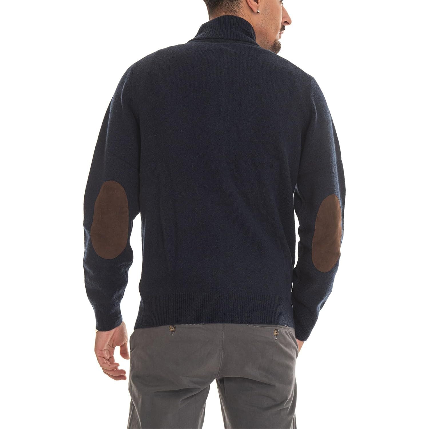 Pullover BARBOUR Uomo essential patch zip Navy