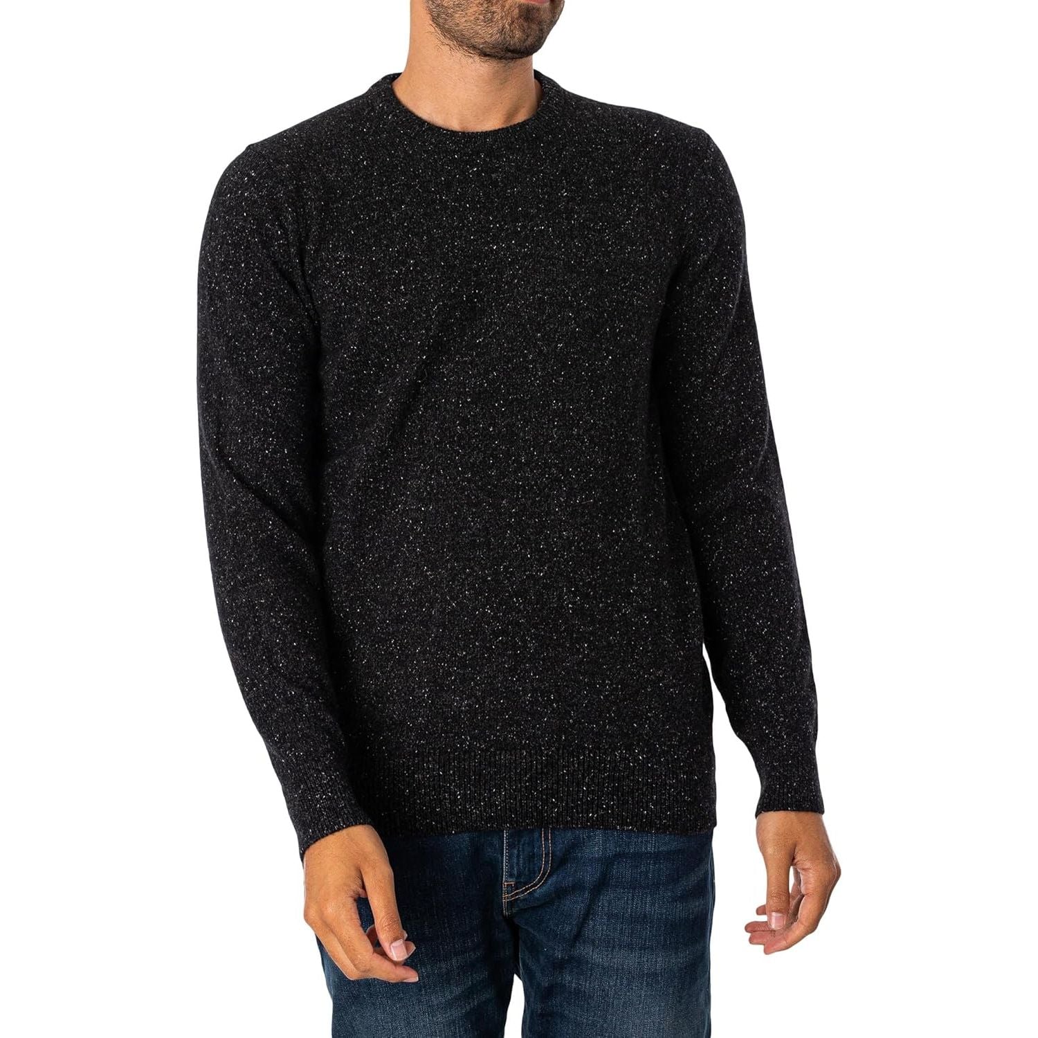 Pullover BARBOUR Uomo essential tisbury crew Nero