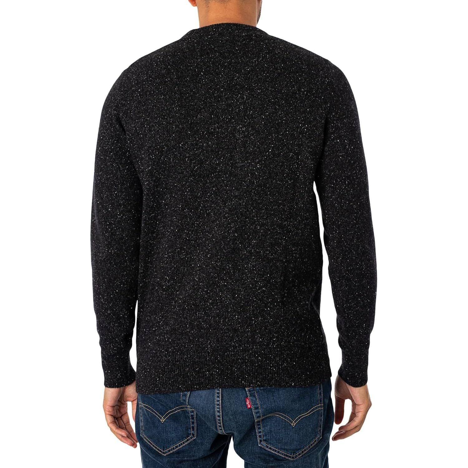 Pullover BARBOUR Uomo essential tisbury crew Nero