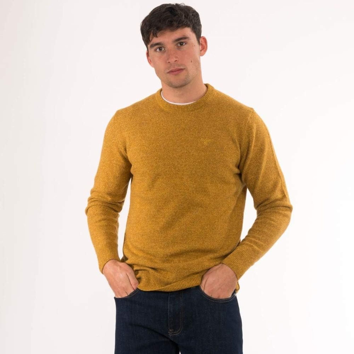 Pullover BARBOUR Uomo essential tisbury crew Arancione