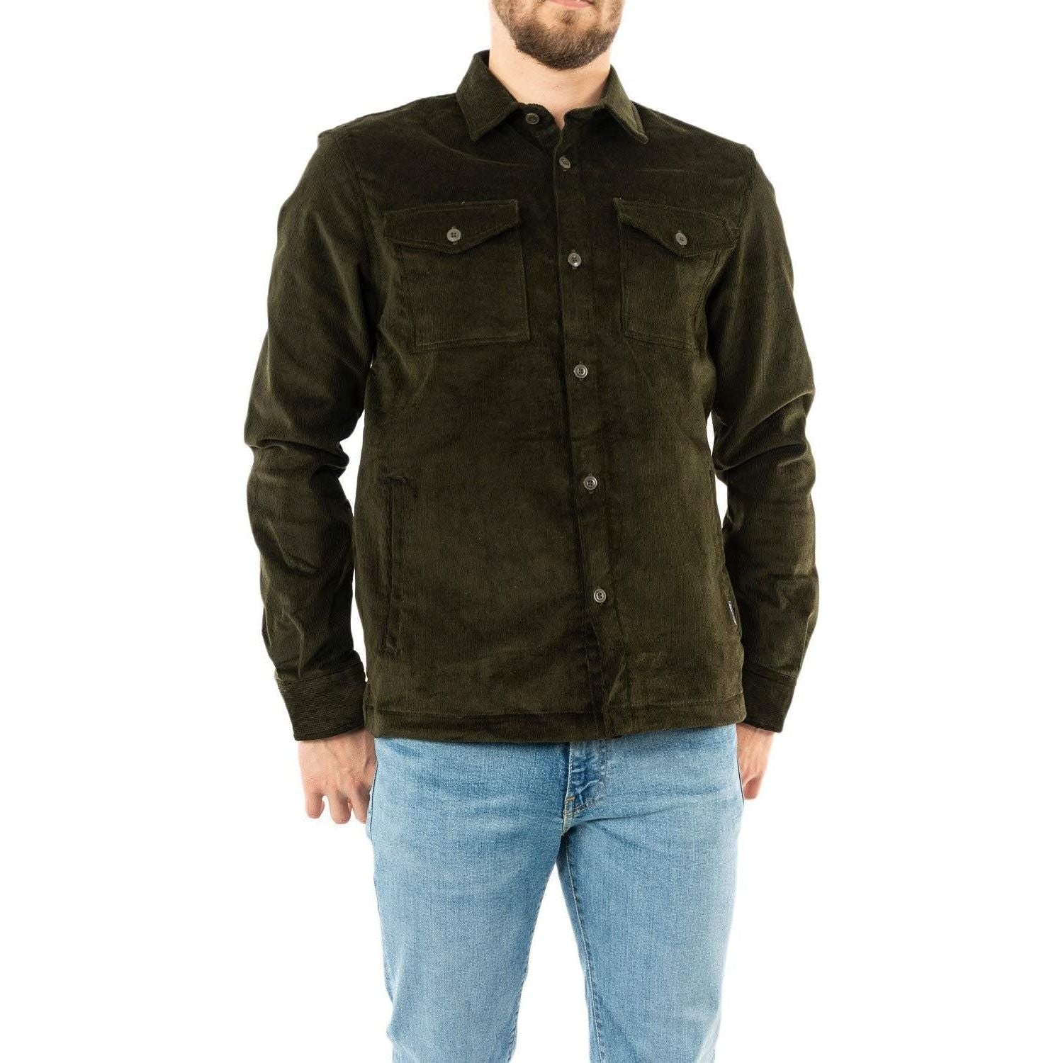 Camicia BARBOUR Uomo cord overshirt Verde