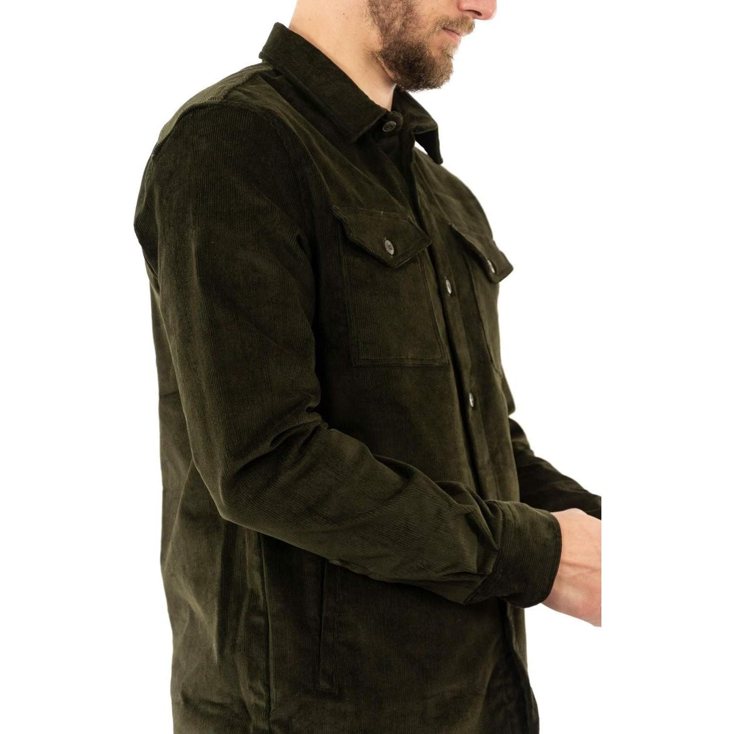 Camicia BARBOUR Uomo cord overshirt Verde