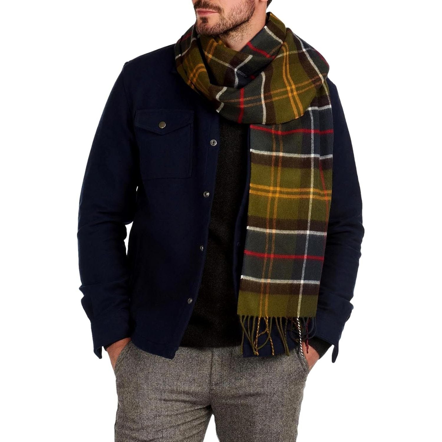 Sciarpa BARBOUR Uomo yaxley tartan Multicolore