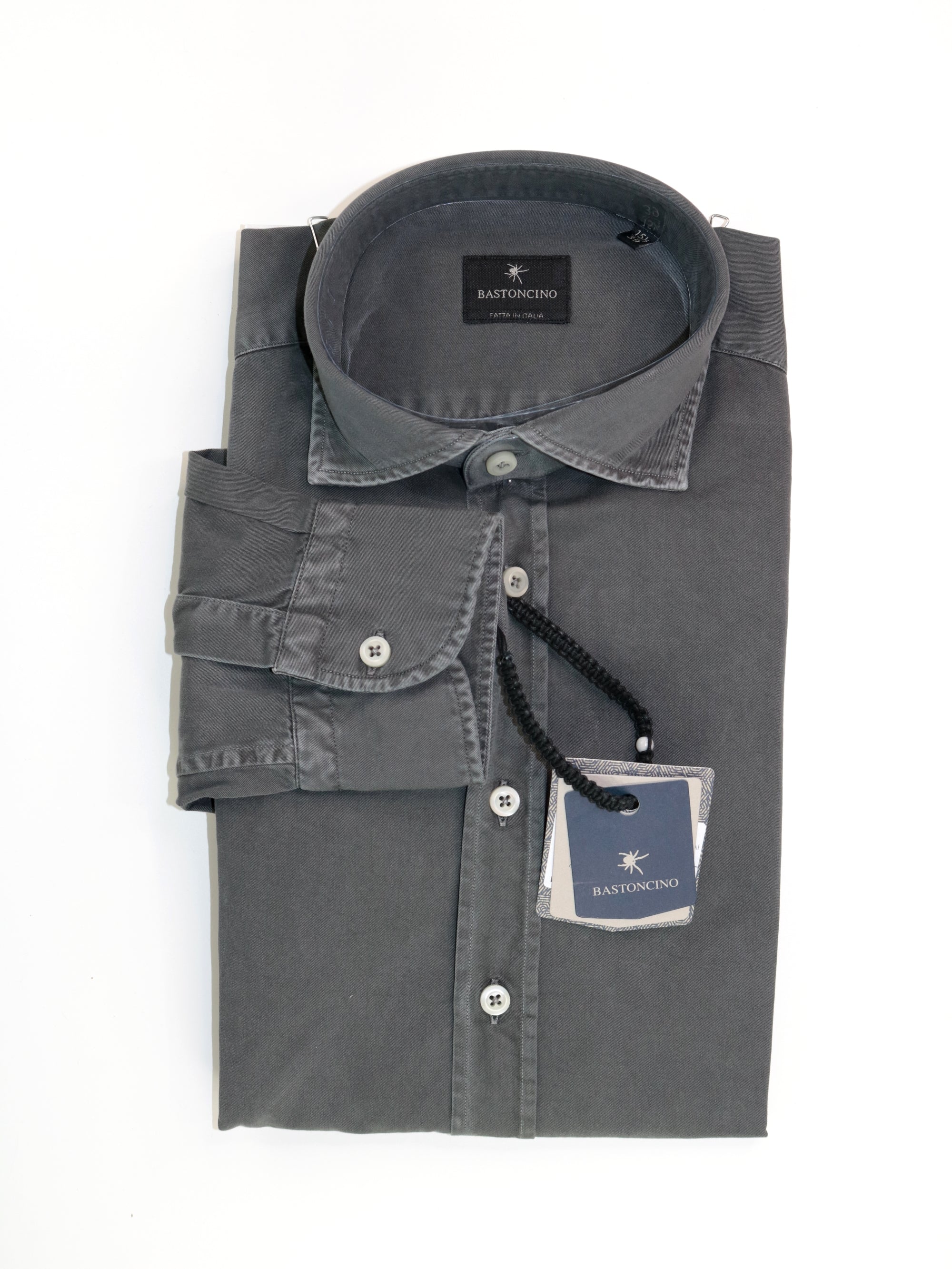 Camicia BASTONCINO Uomo simo collo 164 Grigio