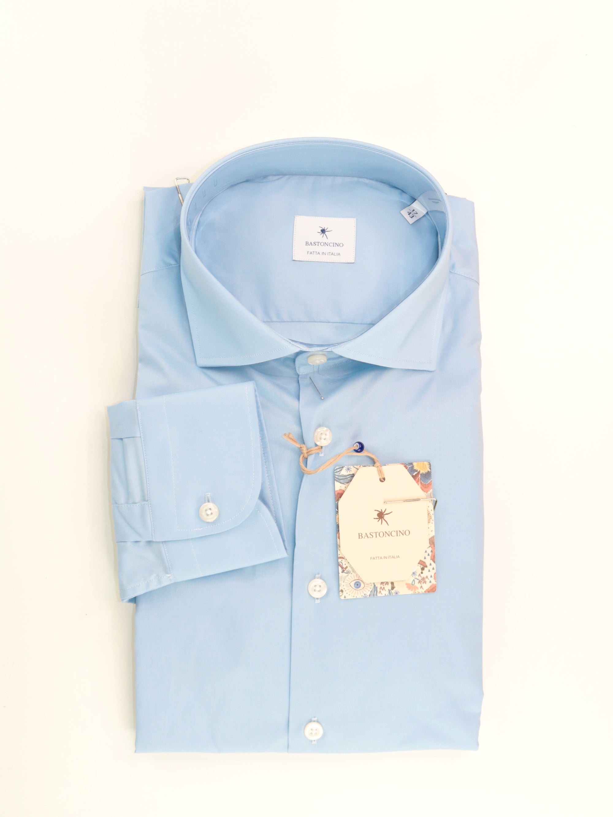 Camicia BASTONCINO Uomo simo collo 164 Celeste