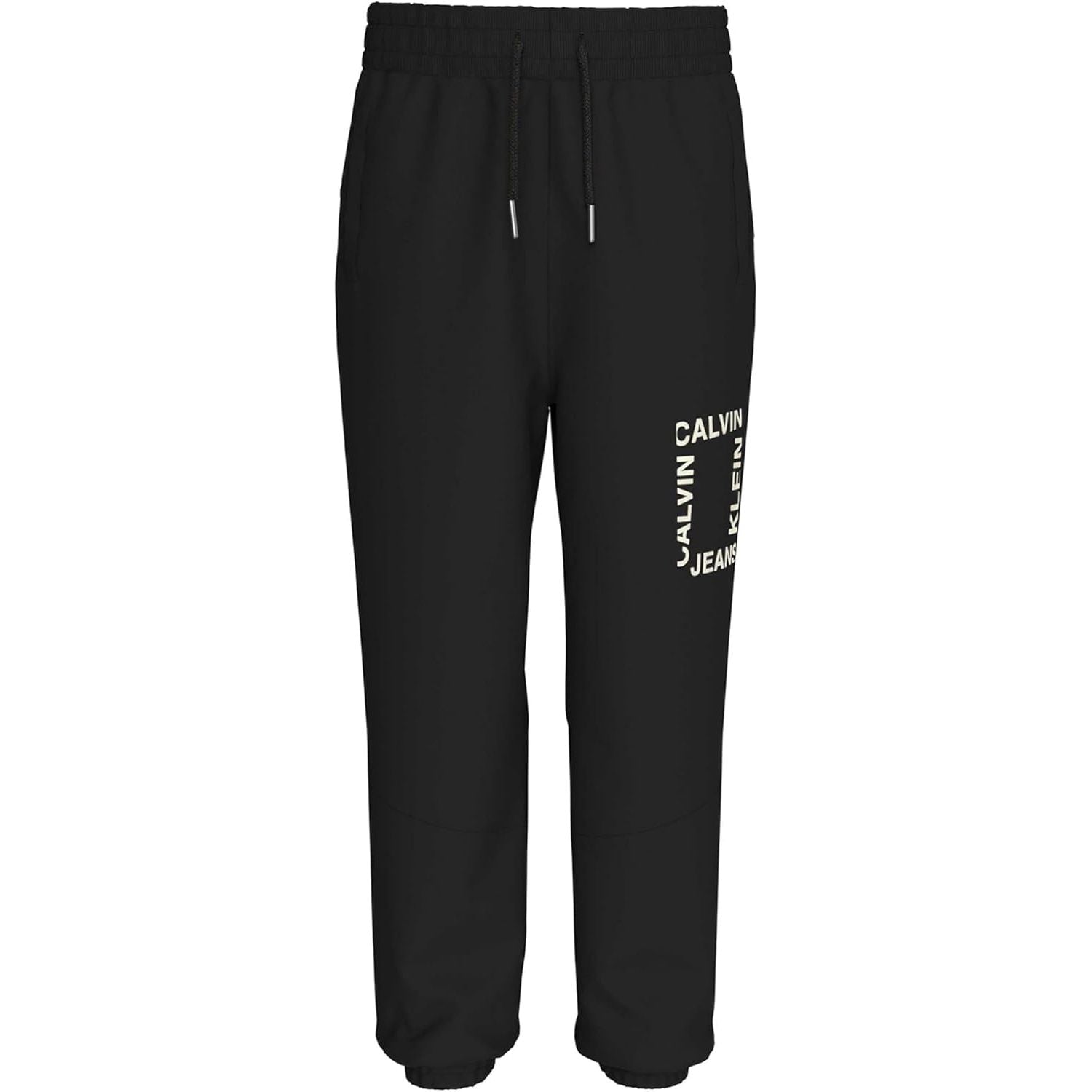 Leggings CALVIN KLEIN Bambino MINI HERO FLOCK LOGO PANTS Nero