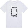 T-shirt CALVIN KLEIN Bambino MAXI HERO FLOCK LOGO Bianco