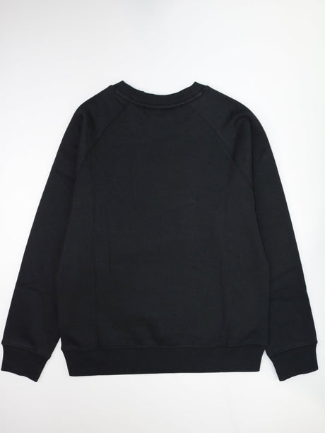 Felpa Calvin Klein Bambino Neck Emb. Fleece Crewneck Nero Calvin Klein  Angolo dello Sport