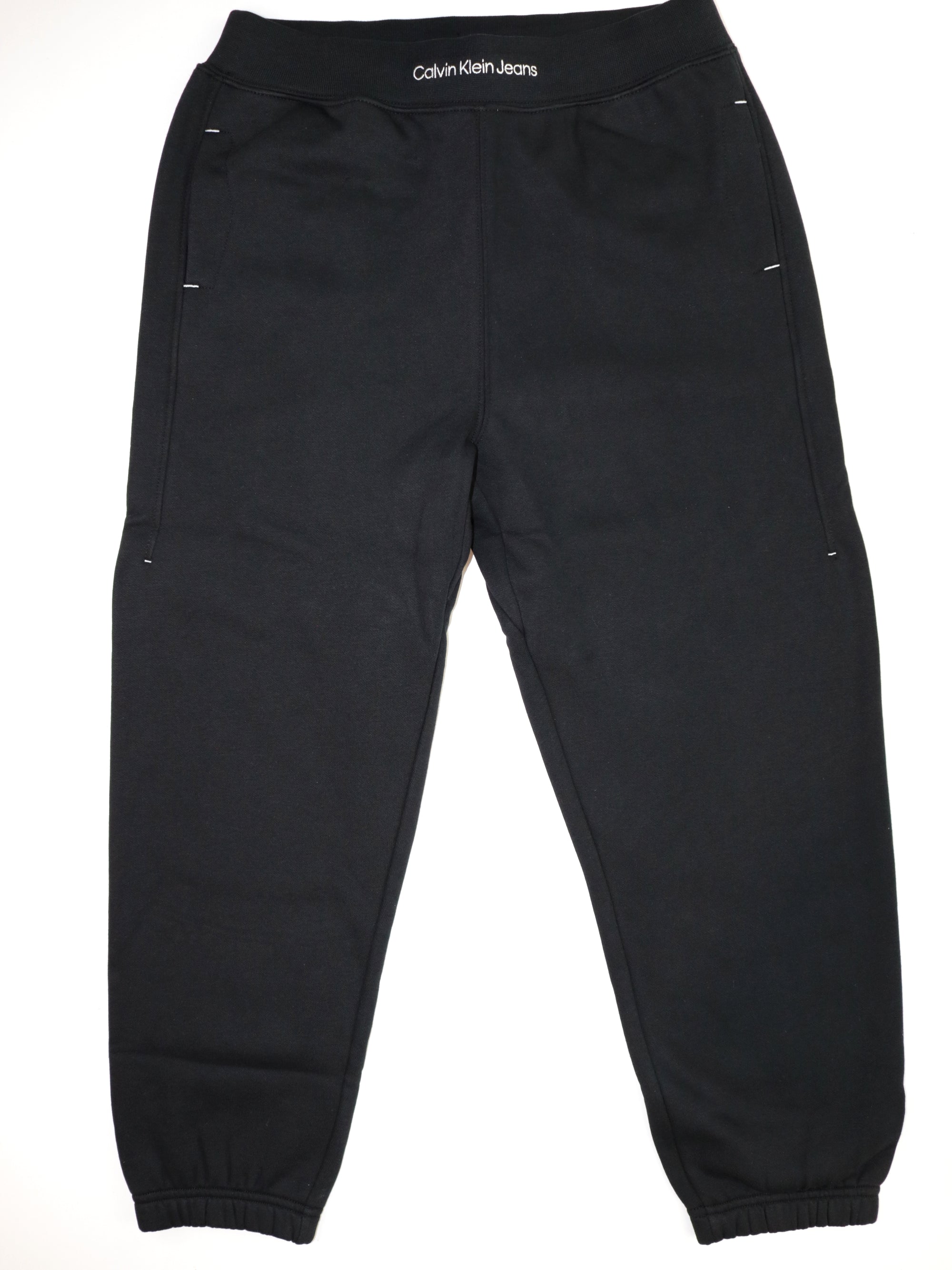 Pantalone Felpa CALVIN KLEIN Bambino WAISTBAND EMB. FLEECE JOGGER Nero