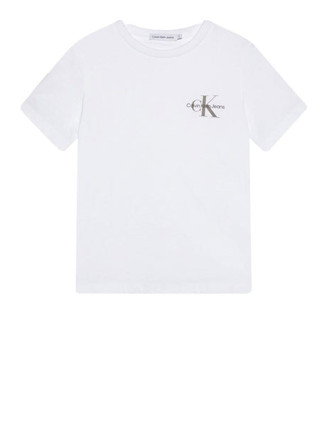 T-Shirt Calvin Klein Bambino Chest Monogram Bianco Calvin Klein  Angolo dello Sport