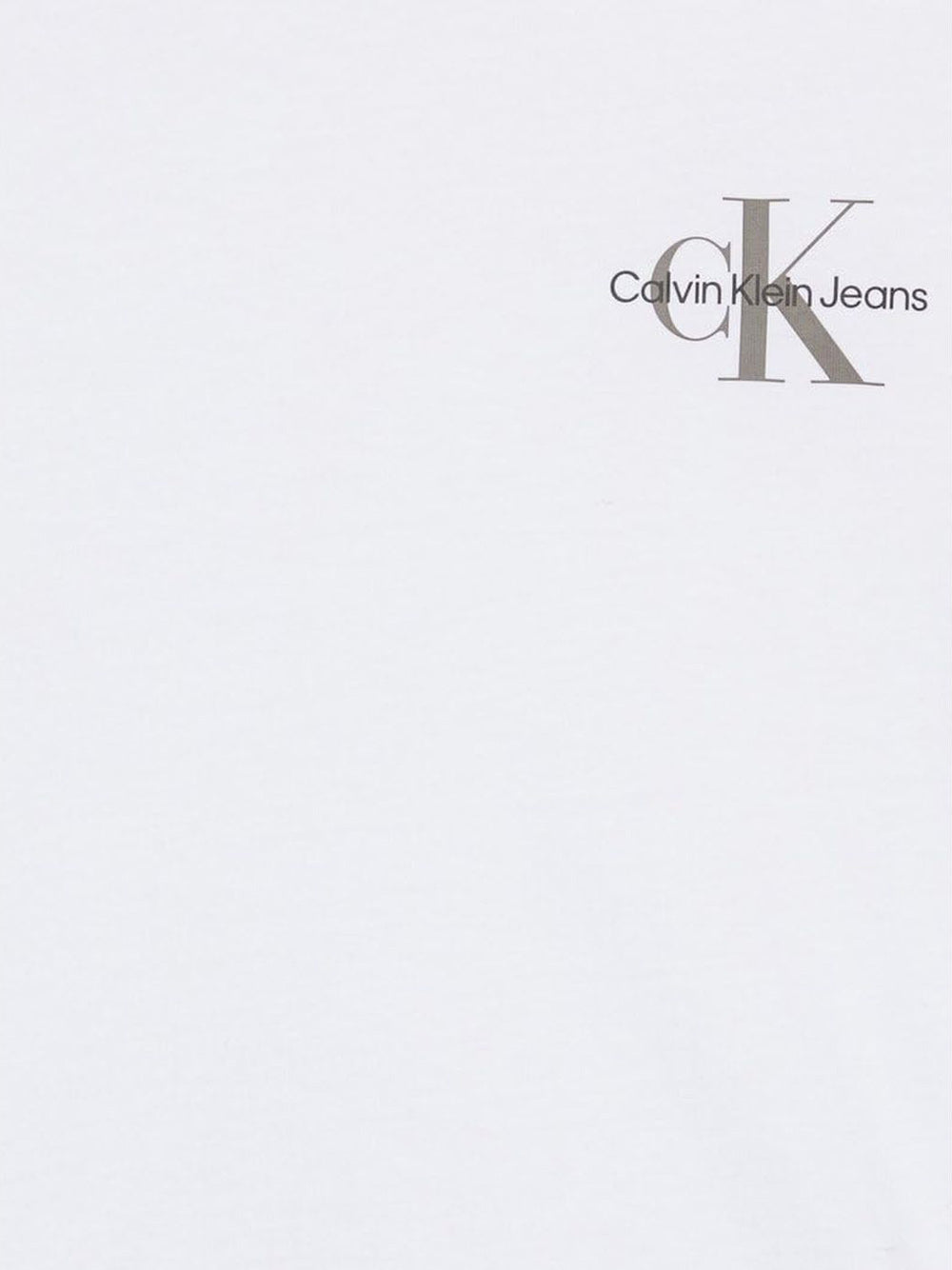 T-Shirt Calvin Klein Bambino Chest Monogram Bianco