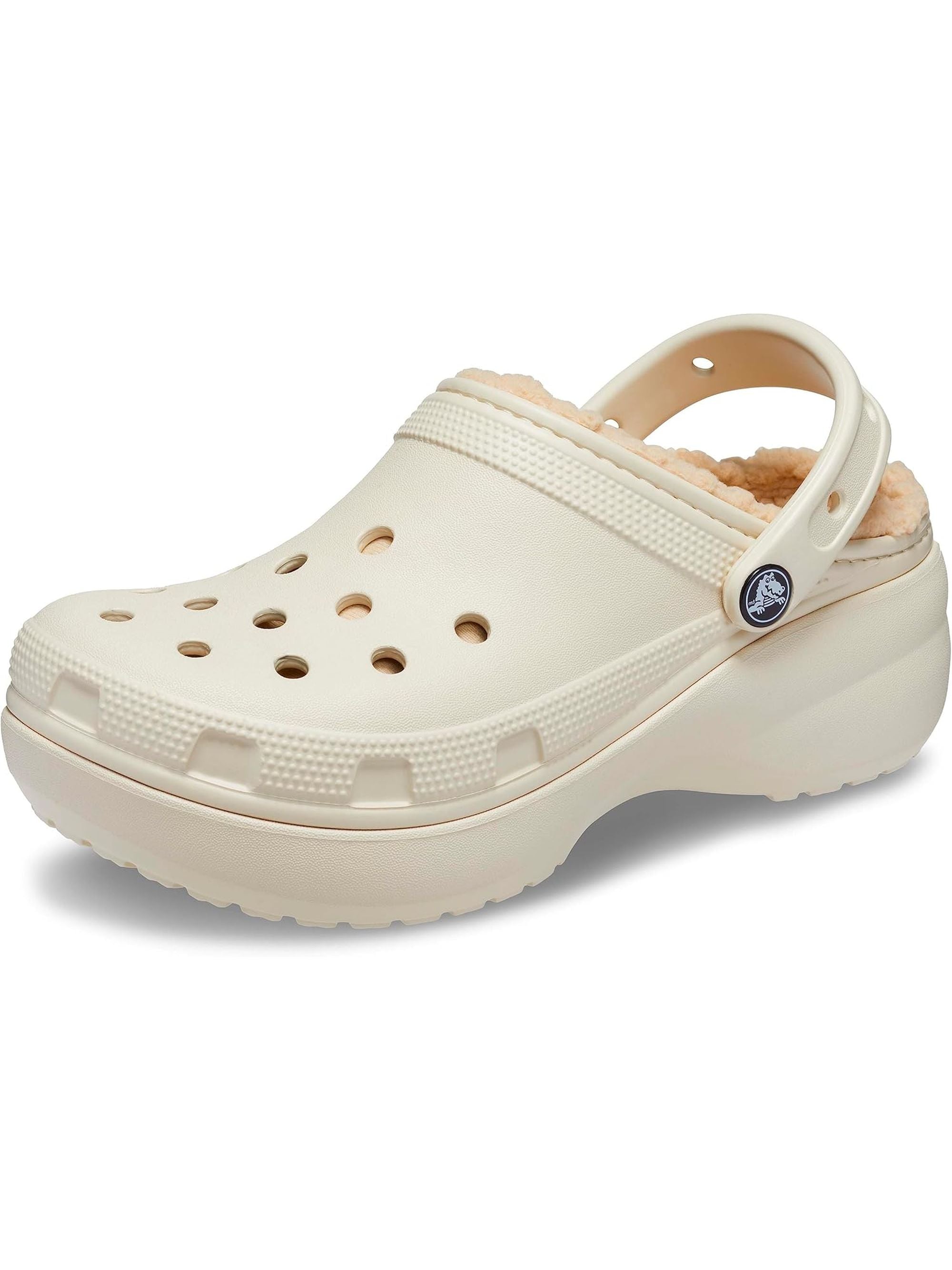 Ciabatte CROCS Donna CLASSIC PLATFORM LINED CLOG W Avorio