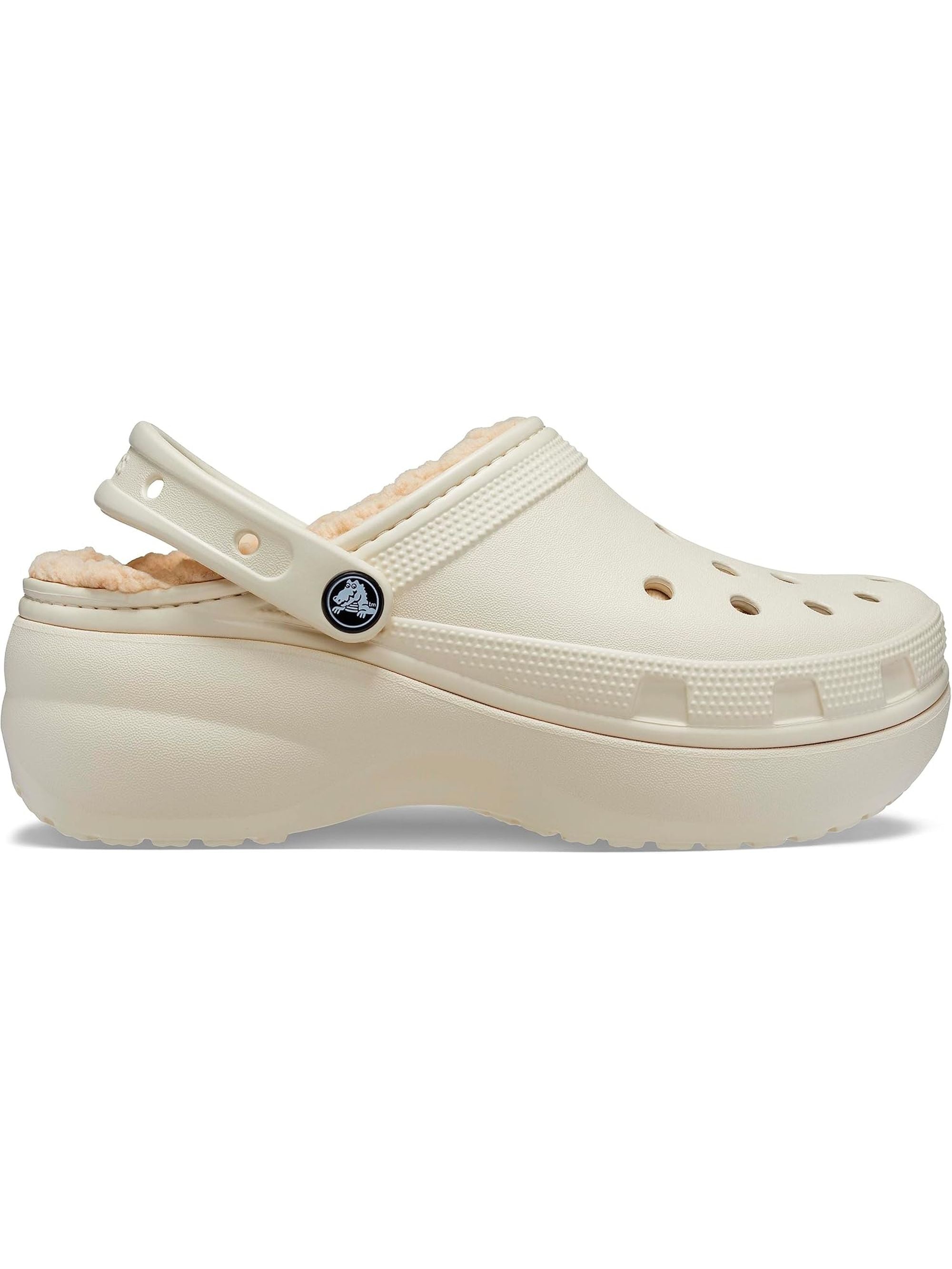 Ciabatte CROCS Donna CLASSIC PLATFORM LINED CLOG W Avorio