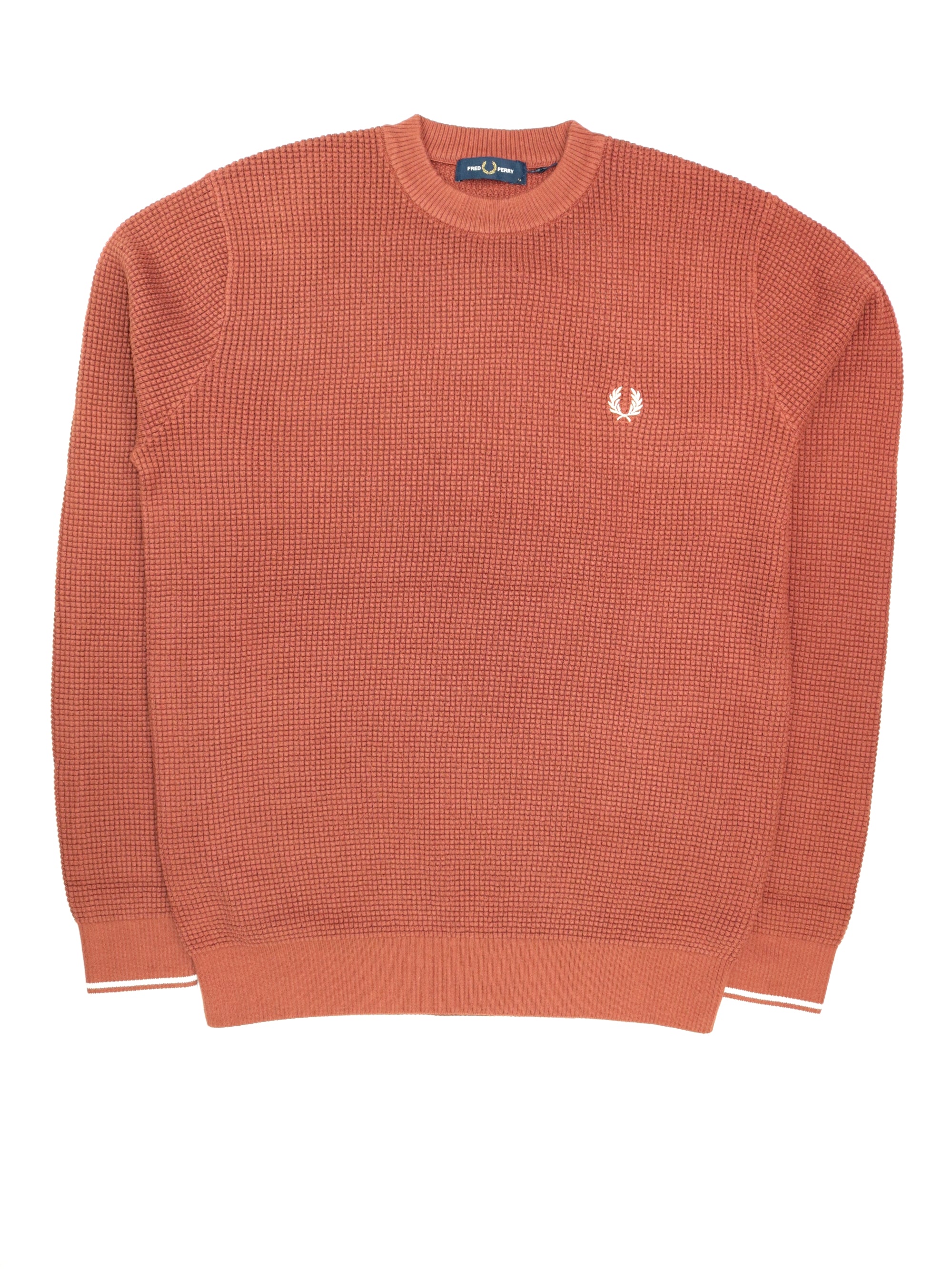 Pullover FRED PERRY Uomo WAFFLE Arancione