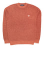 Pullover Fred Perry Uomo Waffle Arancione Fred Perry  Angolo dello Sport