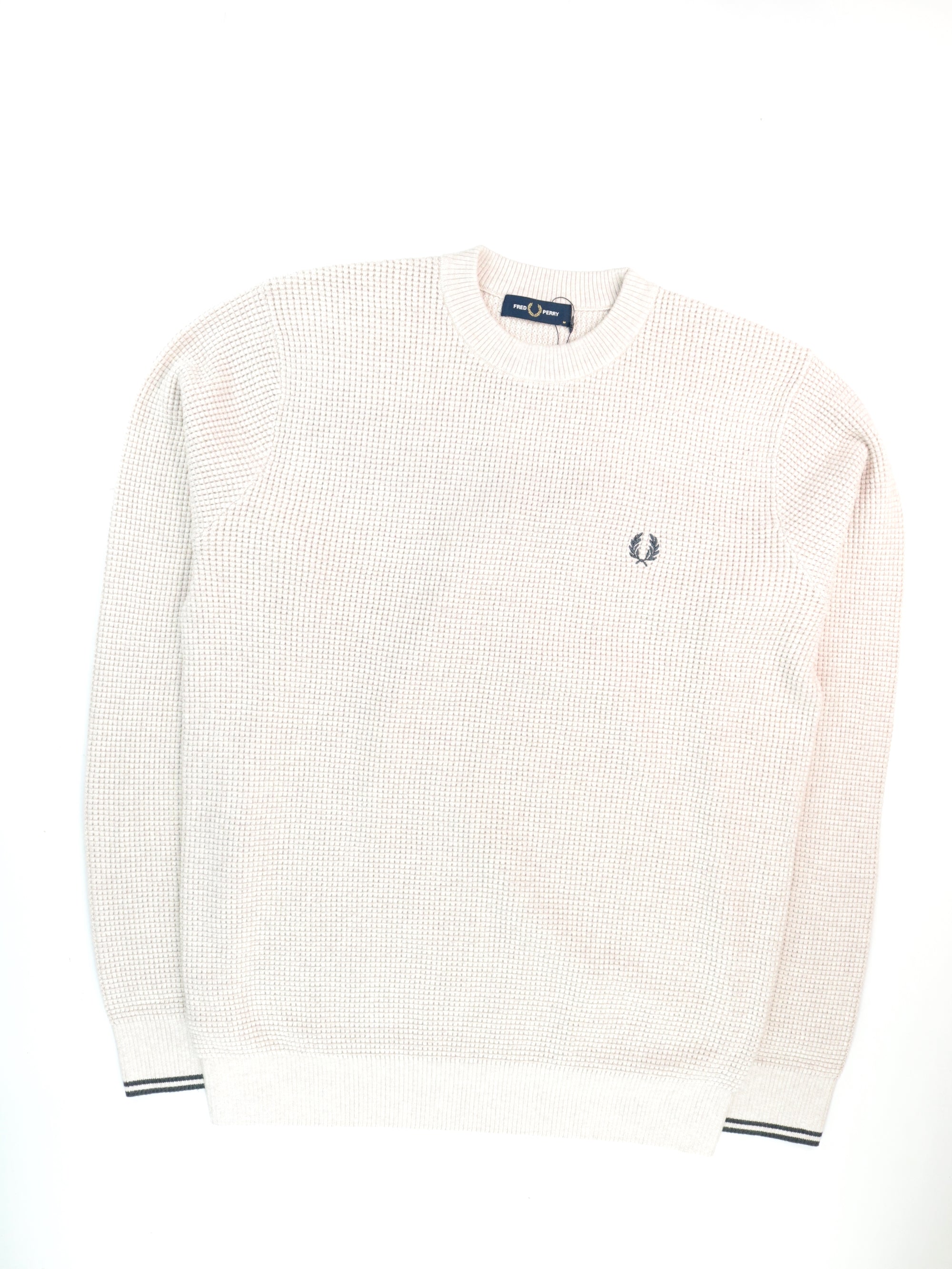 Pullover FRED PERRY Uomo WAFFLE Avorio