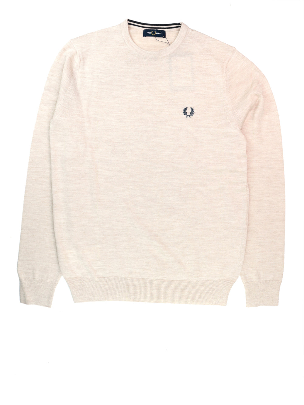 Pullover Fred Perry Uomo Classic Crew Avorio Fred Perry  Angolo dello Sport