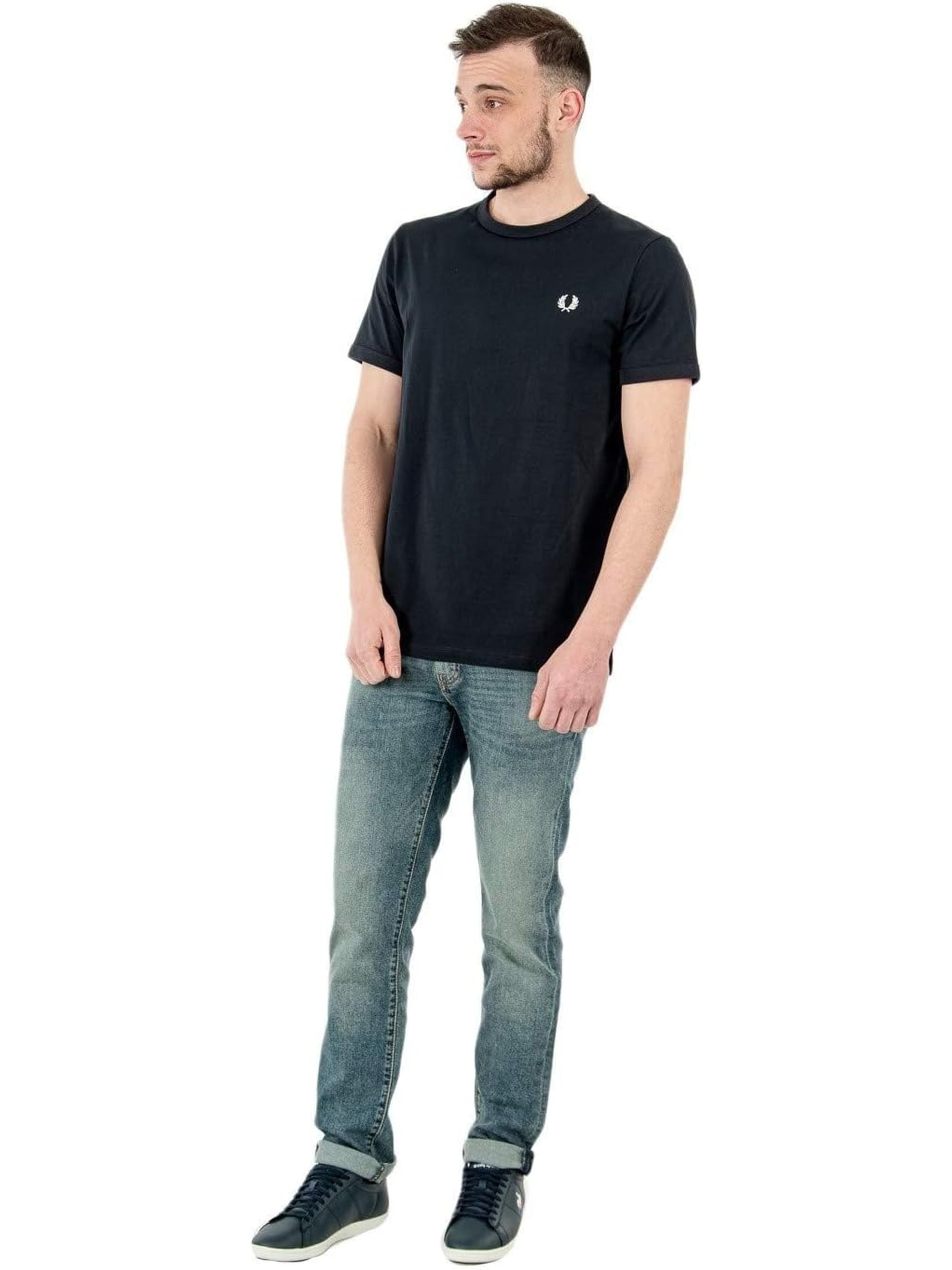 T-shirt FRED PERRY Uomo RINGER Navy