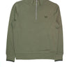 Felpa FRED PERRY Uomo HALF ZIP Verde